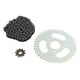 thumbnail image 5 of Juego De Cadena De Piñón De Transmisión, 88 Eslabones Kit De Piñón De Cadena T8F Resistente A La Erosión 3 Orificios Y Orificio 10H 44T Y 10T Para Motocicletas, 5 of 7