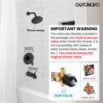 thumbnail image 2 of Juego de grifos para bañera y ducha gotonovo, 6 modos, negro mate, 2 of 9
