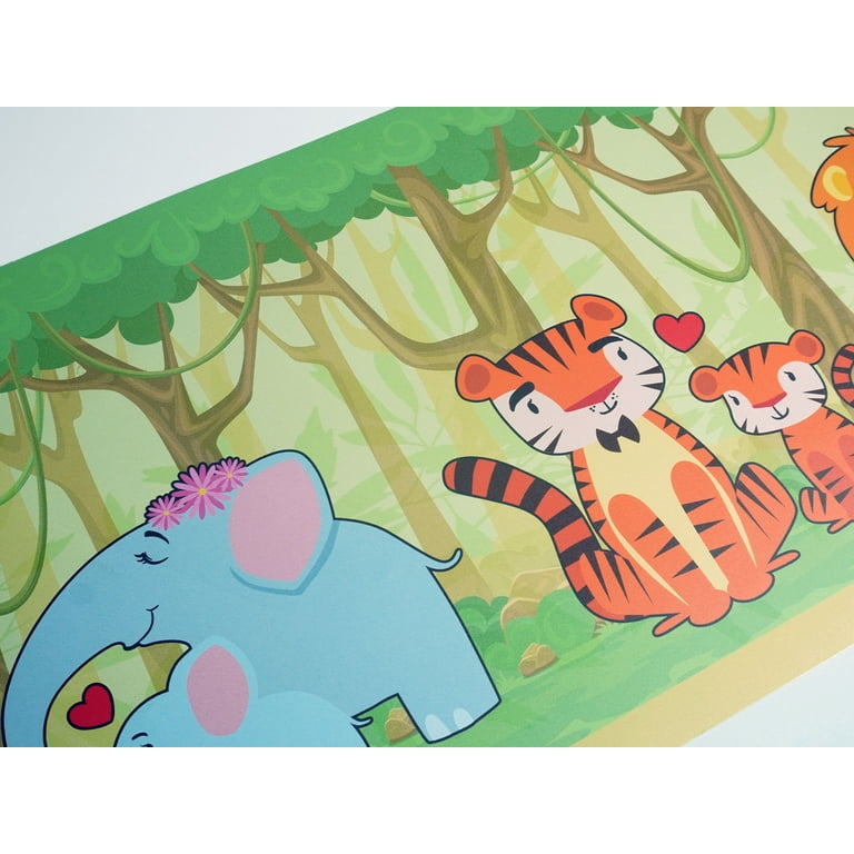 Jungle Animals Wallpaper Border