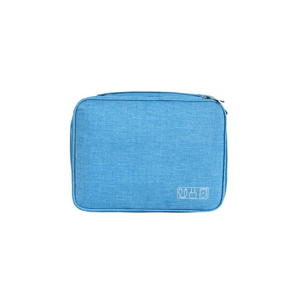Estuche de almacenamiento Organizador de cables Bolsa de Accesorios de viaje Gran capacidad Conveniente Bolsas de mano Contenedor de Almacenamiento y organización del hogar lago azul 5 pulgadas Naiovety HA077341-06