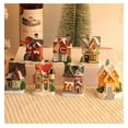 thumbnail image 4 of AmaMary Christmas Village Sets LED Lighted Christmas Village Houses Figurines for Christmas Tree Decorations Vintage Christmas Village Collection for Christmas Holiday Home Decorations, 4 of 5