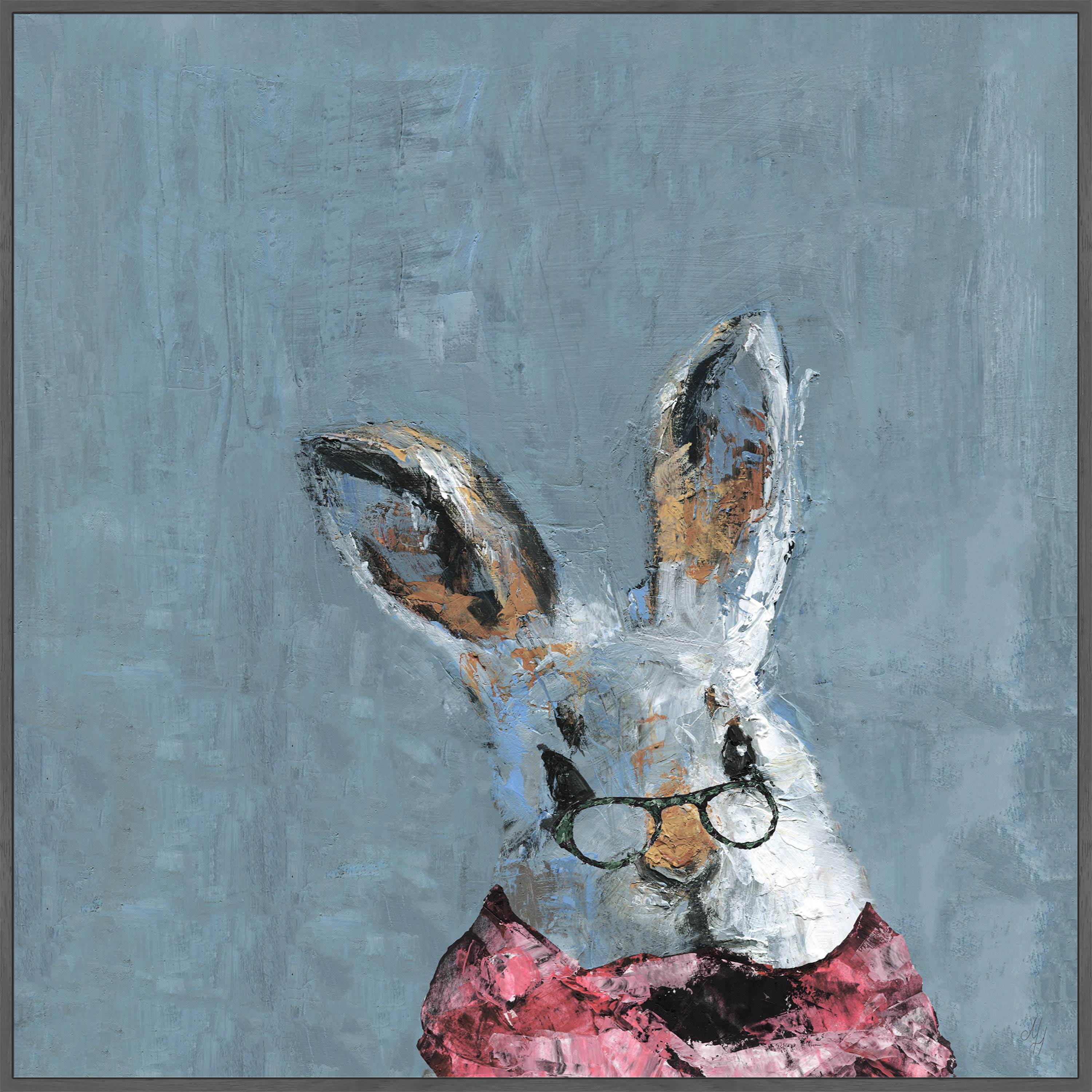 Granny Bunny Floater Framed Painting Print on Canvas