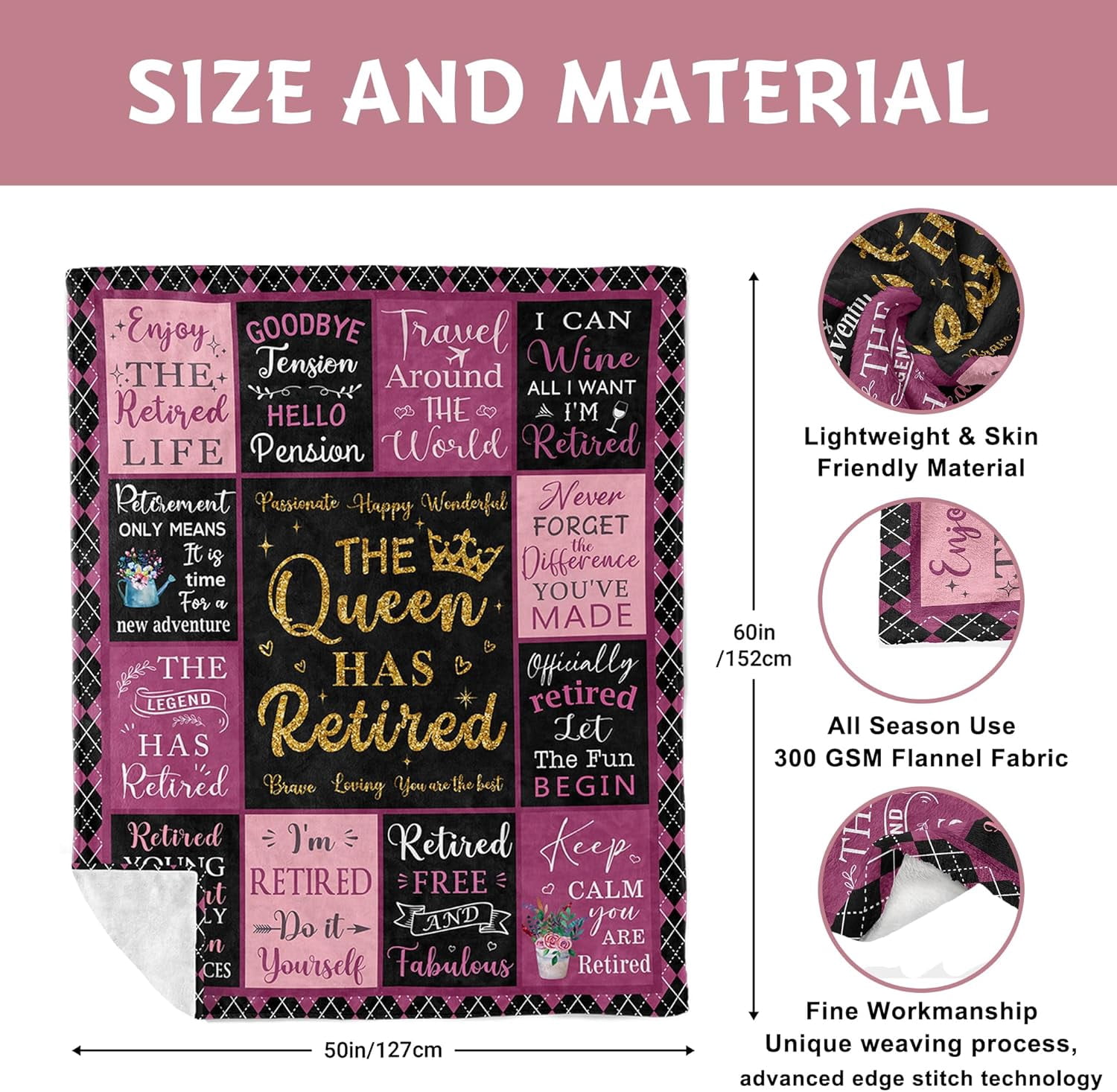 Retirement Gifts for Women, Retirement Gifts, Retirement Gift for Woman, Retirement Gifts for Women 2024, Retired Gifts for Women, Goodbye Farewell Gifts for Coworkers, Retirement Blanket