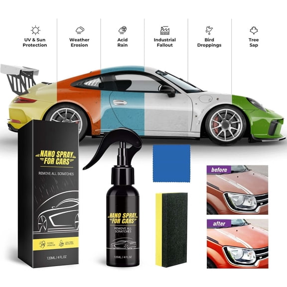 2025 Car Coating Spray, Coating Spray for Car, Ceramic Shine Spray for Vehicles, Instant Gloss Restorer, Protective Coating for Cars, Motorcycles , High-Gloss Finish Waterless Cleaner