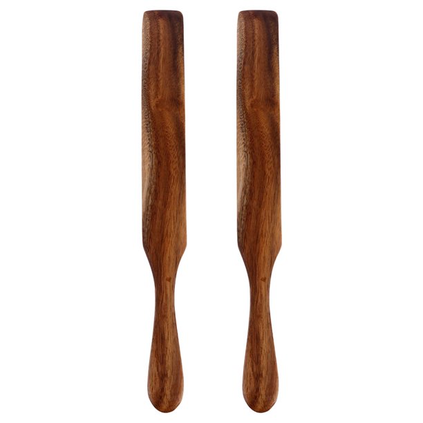 2 piezas de espátula de madera mantequilla esparcidores de mantequilla de madera raspadores de crema de pan raspaduras