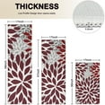 thumbnail image 4 of Red Floral and Petal Pattern Kitchen Rugs Sets Of 3,Kitchen Runner Rugs Non Skid Washable,Decorative Kitchen Floor Mats for Kitchen,Sink,Laundry,17"x30"+ 17"x47" + 17"x59", 4 of 6