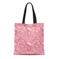 thumbnail image 1 of NUDECOR Sac Fourre-Tout en Toile Motif Mignon Rose Blush Paisley Sac à Main Réutilisable Vintage Rétro pour Courses, 1 of 1