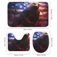 thumbnail image 3 of Animal Guardian America Bathroom Sets with Shower Curtain And Rugs, Incl with 12 Hooks，Toilet Lid Oval Rug, 3 of 8
