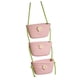 thumbnail image 3 of Cesta colgante de 3 niveles para colgar sobre la puerta, cesta colgante para pinzas del cabello, soporte para habitación infantil. rosa, 3 of 9