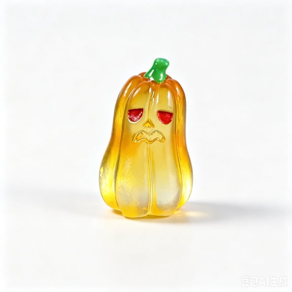Rirozkan Halloween Glowing Ornaments, Mini Luminous Resin Pumpkin Ghost Figurines, Spooky Glow in Dark Decor for Car Dashboard, Desk, Halloween Party