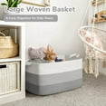 thumbnail image 2 of PrimeCook Shop Storage Basket, 21.6" x 14.9" x 11.8", Blanket Basket for Living Room, Large Woven Baskets for Storage, Toy Organizer, Rectangle Rope Baskets for Organizing, Gray, 2 of 14