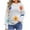 White, variant on Fengyings Clearance Women Flowers Sweater Ivory Flora Crewneck Cute Casual Long Sleeve Fall Winter Knitted Pullover Tops