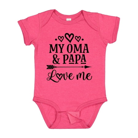 

Inktastic Oma and Papa Love Me Gift Baby Girl Bodysuit