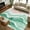 Sage Green, variant on Turquoise Waves Coastal 6x9 Area Rugs, Teal Ombre Summer Beach Oceans Non-Skid Rubber Backing Large Rectangle Rugs - Living Room Bedroom Home Office, Indoor Floor Mat Carpets Washable Rug