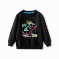 thumbnail image 2 of CHEEREAM Toddler Kids Boy Cotton Crewneck Long Sleeve Sweatshirt Truck Print Pullover Tops Clothing 1-7 Years, 2 of 4