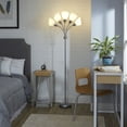 thumbnail image 4 of Mainstays 5-Light Multihead Floor Lamp, Silver with White Shade and a Metal Base, 4 of 8