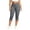 AB-Gray, variant on Solid Capri Leggings Women Plus Size High Waisted Slim Fit Casual Capris Button Side Slit Summer Cropped Pants Stretch Fitness Yoga Legging Gray L