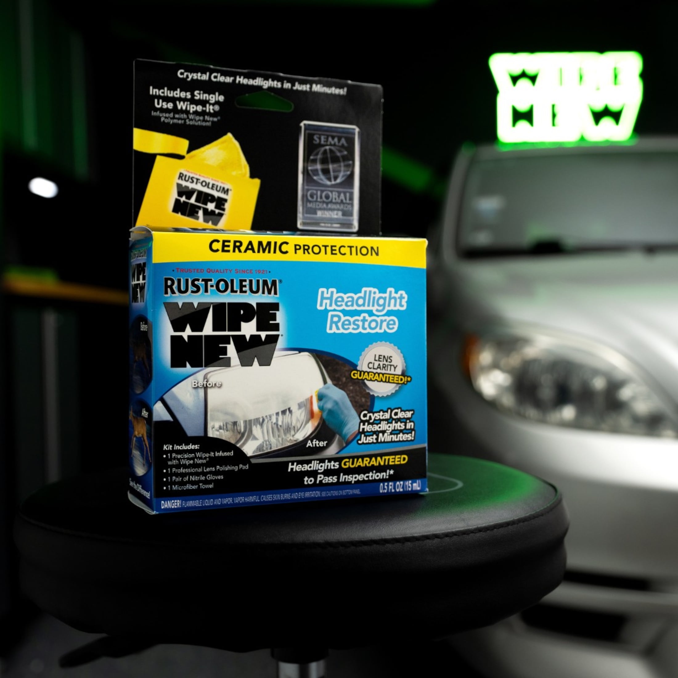 Rust-Oleum Automotive Kit Headlight Restore with Wipe-It - Walmart.com
