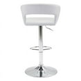 thumbnail image 5 of Zuo Leatherette,Chromed Steel Bar Chair White 100611, 5 of 5
