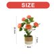 thumbnail image 2 of Flor artificial de cinco cabezas, pequeña planta de bonsái de rosa de té, flor artificial creativa, decoración del hogar, 2 of 6
