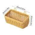thumbnail image 3 of Imitation Rattan Woven Small Storage Baskets for Organizing, Wall Hanging Imitation Wicker Basket for over Toilet Storage Shelf, Home Decor, Living Room, 3 of 6