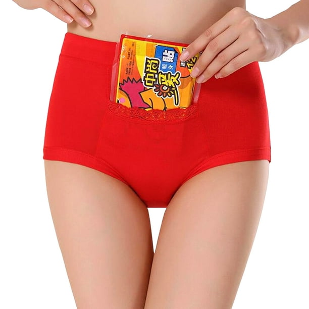 CODE RED Period Panties Menstrual Underwear With Pocket-Red-3XL