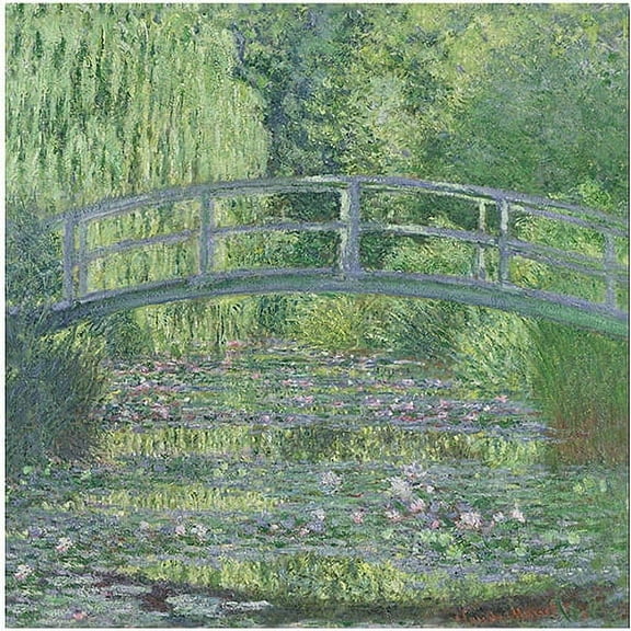 Trademark Art "The Water-Lily Pond" Canvas Art by Claude Monet