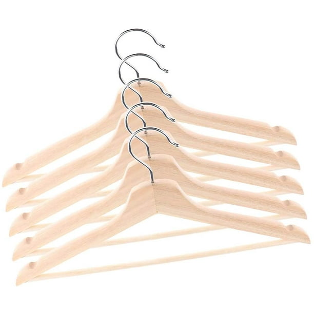 Pack of 5 Wooden Wood Hangers Walmart.ca