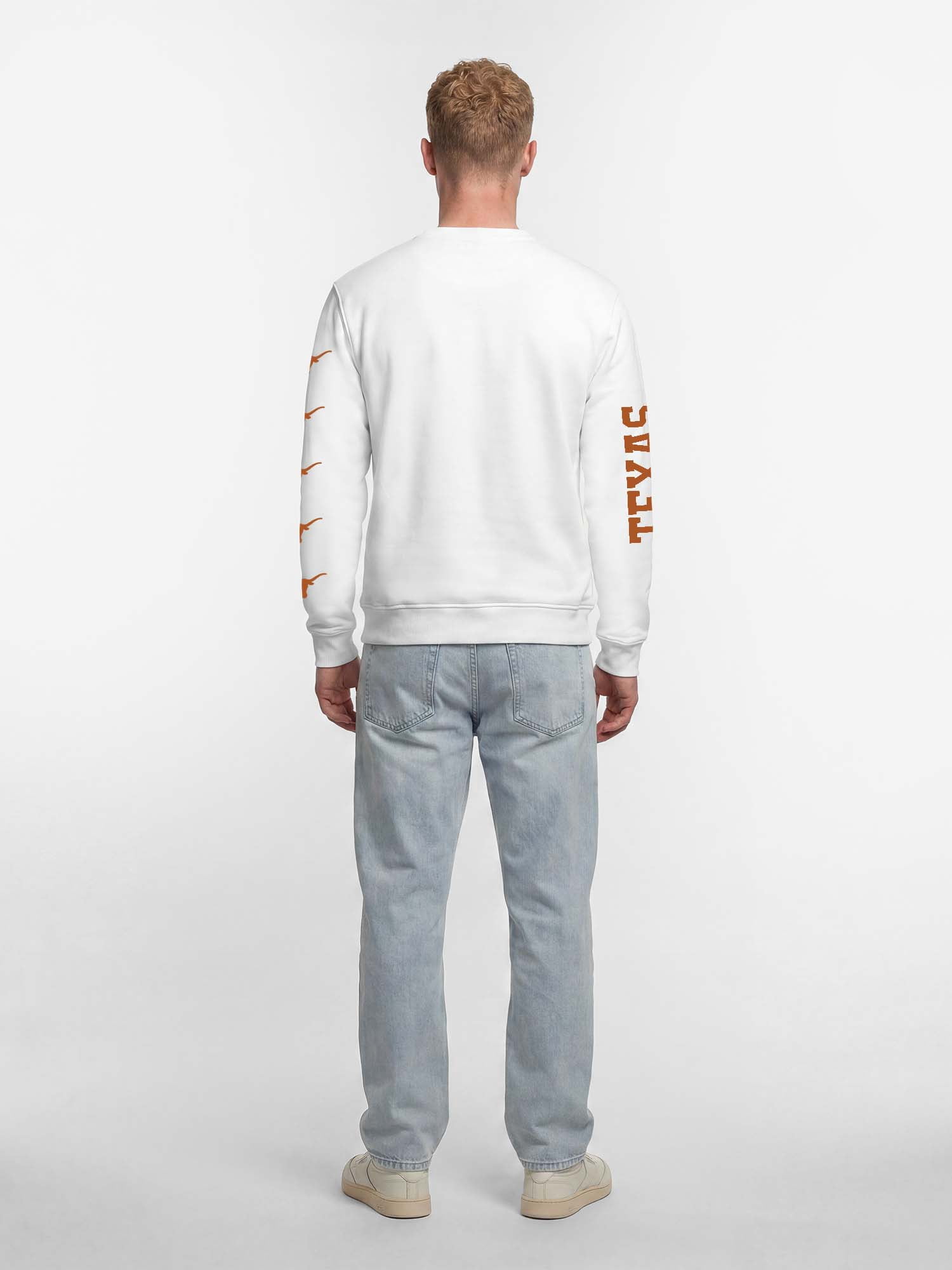 Texas Longhorns Reebok Mens White Crew Sweatshirt
