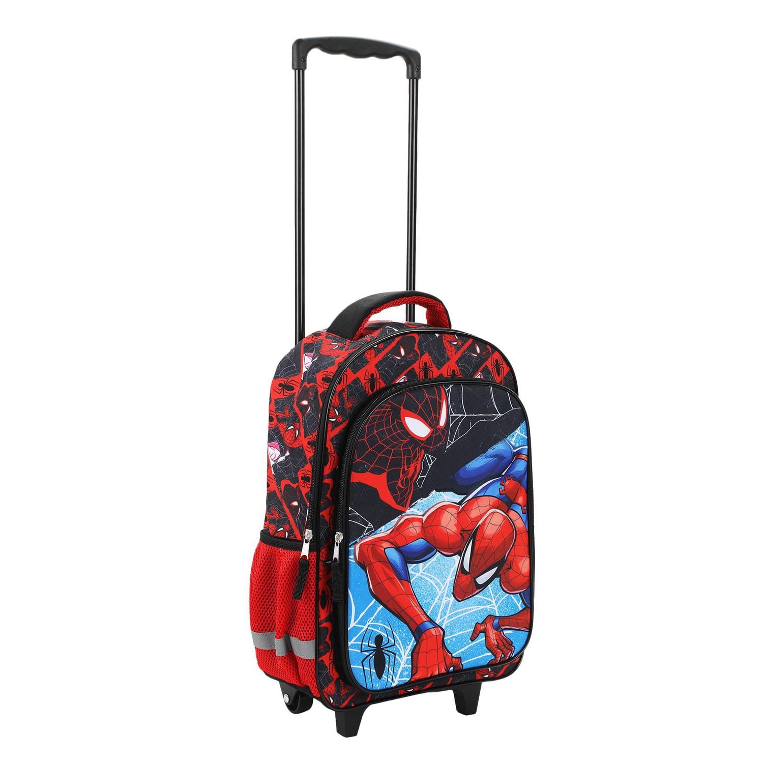 Marvel Spiderman Rolling Backpack 16" Featuring Peter Parker Spider-Man, Miles Morales Spider-Man, Ghost Spider
