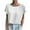 White, variant on JYnXIANTI Satin Shirts for Women Round Neck Short Sleeve Soft Tops Casual Comfortable Tee T Shirts Summer Fashion Clothes