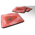 thumbnail image 1 of "Treasures Puppy Pawprint Heart Foam Coaster Set of 4, 3.5, Multicolor" Caroline's Treasures BB7073FC, 1 of 1