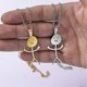 thumbnail image 3 of Funny Doodle Necklace Personalized Stainless Steel Smiley Middle Finger Pendant Necklace Jewelry Gift, 3 of 5