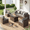 Gray, variant on TANGJEAMER 7 Piece Patio Furniture Set with Fire Pit Table, All Weather Outdoor Sectional PE Rattan, Patio Conversation Sets with Cushions for Garden Lawn Balcony(Blue)
