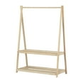 thumbnail image 2 of South Shore Furniture Sweedi Wooden Clothes Rack with Storage Shelves for Kids, in Natural, 2 of 11