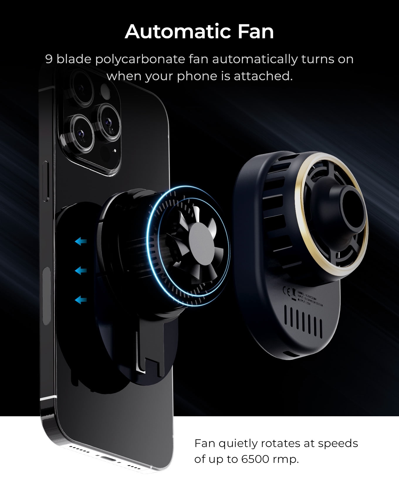 Velox Wireless Pro - MagSafe Compatible Dash & Windshield Car Mount Phone Holder - Blue (Car Charger Included)