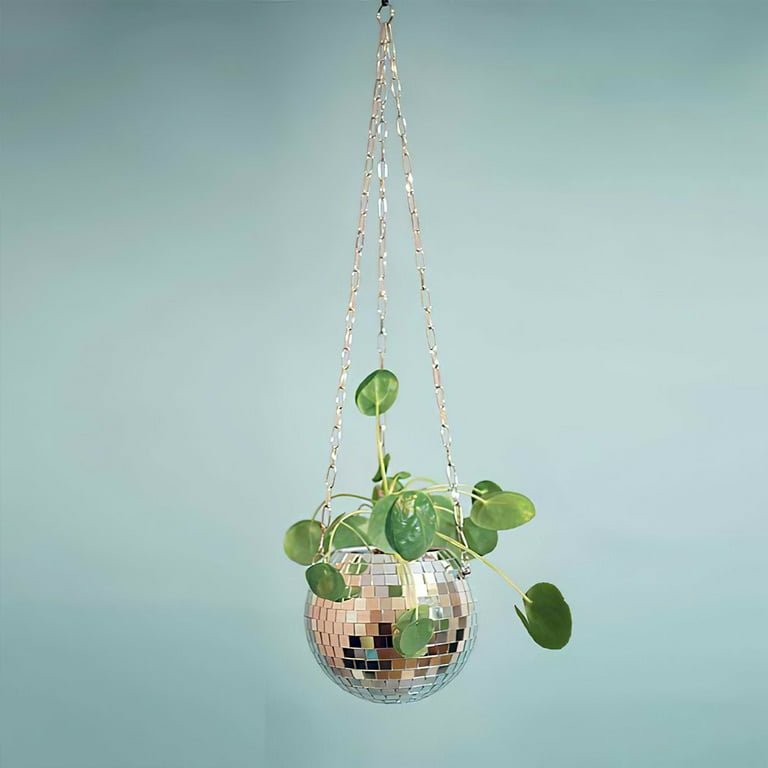 zerra Disco Ball Planter - Self Watering Hanging Planter - Hanging Disco  Ball Decor w/Hook - Boho Decor Planter Pot for Indoor or Outdoor -  Memorable