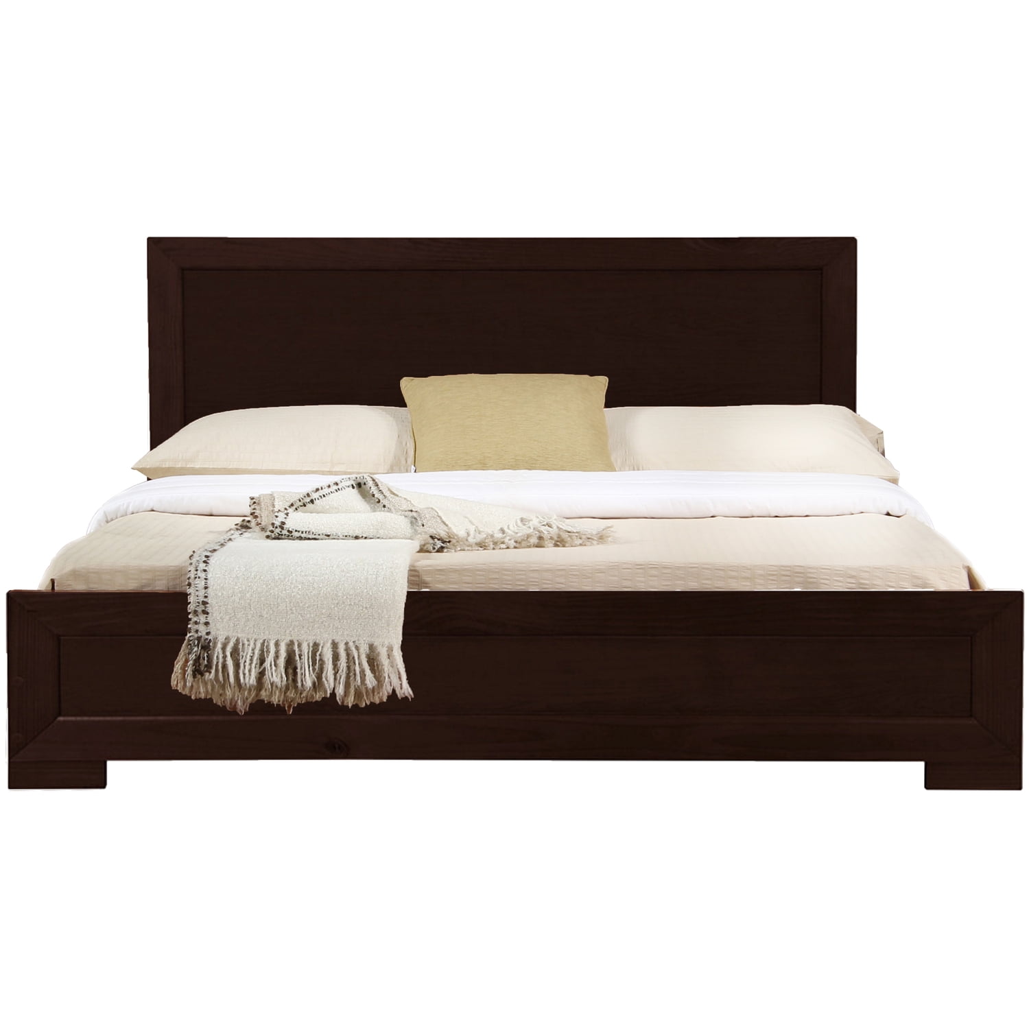 Camden Isle Trent Wooden Platform Bed in Espresso, Queen