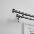 thumbnail image 4 of Exclusive Home Topper Double Curtain Rod and Finial Set, Gunmetal, 66"-120", 4 of 5