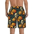 thumbnail image 3 of Kdxio Halloween Skull Pattern Mens Casual Shorts - Drawstring Summer Beach Sports Shorts for Men, 3 of 9