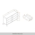 thumbnail image 5 of Castle Place Mid-Century 6 Drawer Wooden Dresser, Natural, 5 of 7