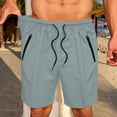thumbnail image 2 of IROINNID Men's Lightweight Quick Dry Breathable Mesh Athletic Shorts with Zippered Pockets Drawstring Elastic Waist for Gym Running Outdoor Sports Training, 2 of 7