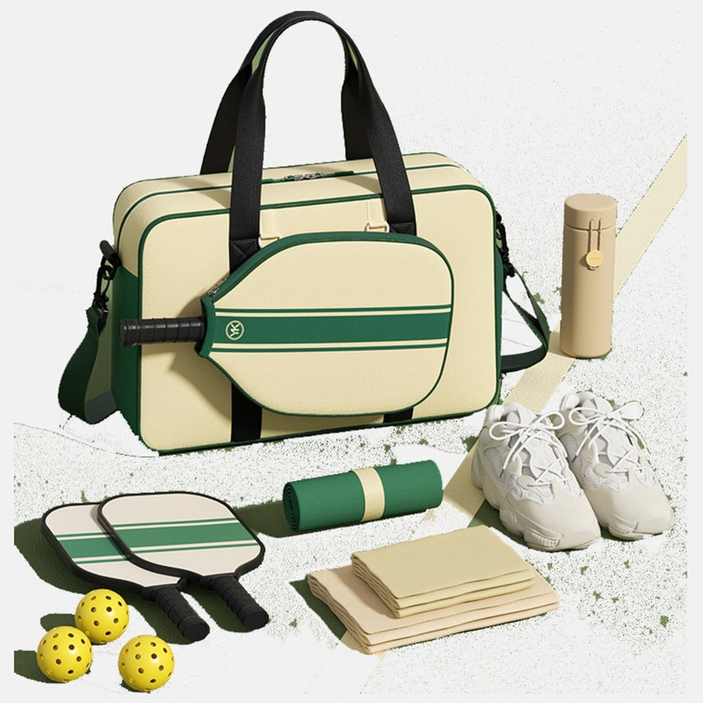 Tibvox Duffle Bag Large Sports Gym Bag with Shoe Compartments Pickleballs Toted Bag