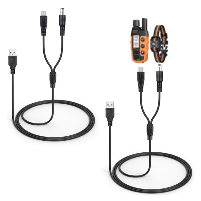 Cable de carga YEAOI RS2A RS2B para collar de perro, paquete de 2, USB