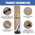 thumbnail image 3 of Neween Patio Umbrella Cover 420D Oxford Fabric Patio Market Umbrella Covers Waterproof with Zip for 10'-14' Offset Umbrella Garden Outdoor Umbrella (Khaki), 3 of 7