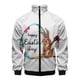 thumbnail image 4 of Chaqueta con cremallera y estampado 3D de Pascua en el oeste, divertida chaqueta de manga larga, cuello alto, ropa de moda, abrigo informal de talla grande para hombre, 4 of 5
