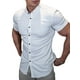 thumbnail image 3 of Sunloudy Camisa casual para hombre, color sólido, manga corta, cuello de solapa, ajuste delgado, tops de ocio con botones Sunloudy moda, 3 of 7