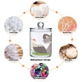 thumbnail image 4 of Cute Wolf Takes Flowers Translucent Plastic Cans Storage Canisters with Lid Set of 2, 4 of 7