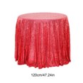 thumbnail image 3 of kladzum Round Tablecloth Glitter Wedding Glitter for Wedding Parties 47x47" in A Variety of Colors Table Cloth, 3 of 6
