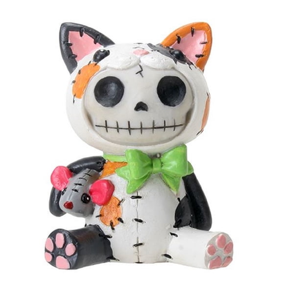Furrybones Calico Mao Mao Skeleton in Cat Costume Halloween Figurine